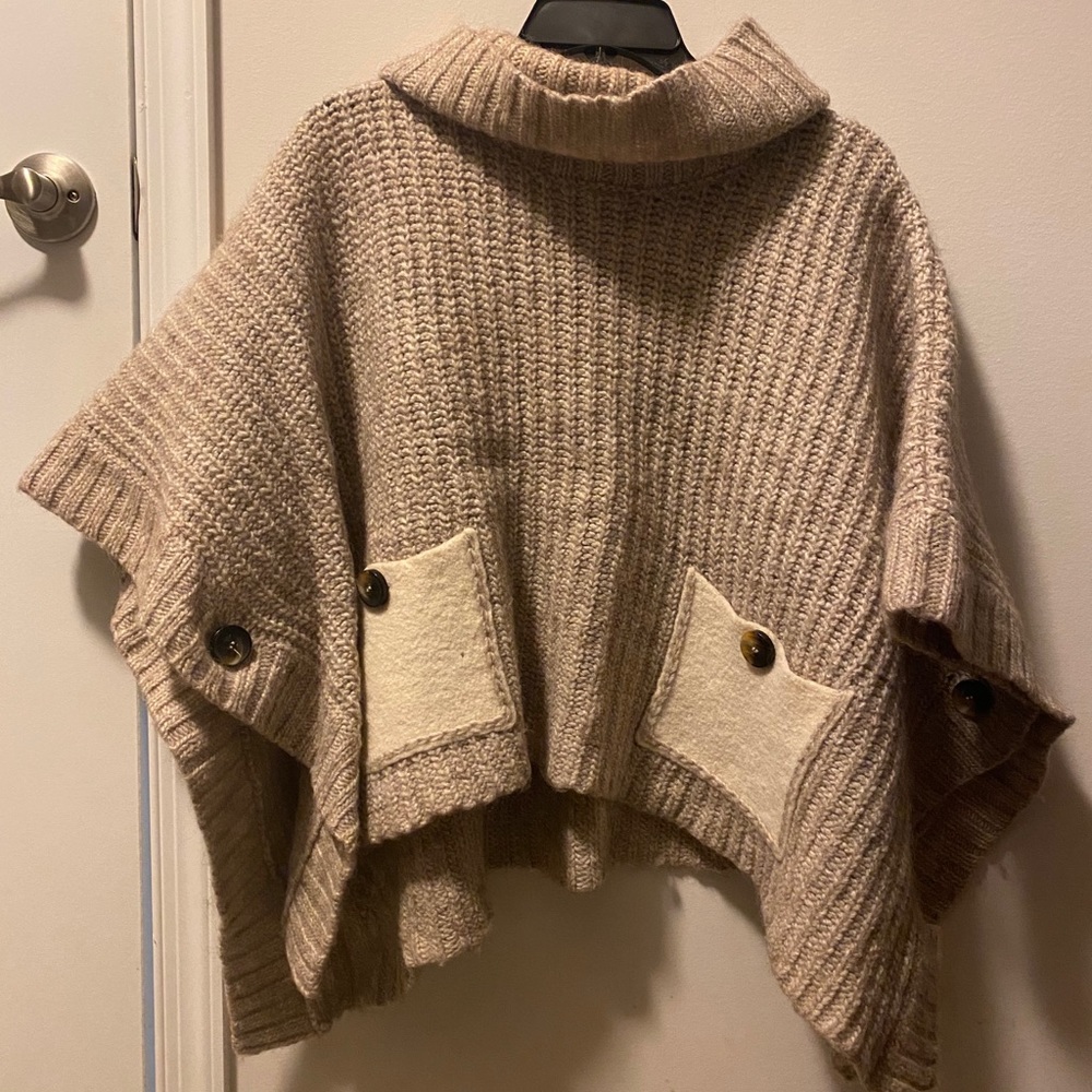 wool poncho from Anthropologie